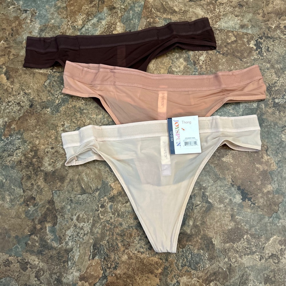 Joyspun Thong Panties Womens Size XS (0-2) Brown Panty Underwear Thongs